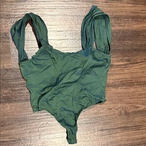 Green One-Piece Bodysuit - Classic Solid Style